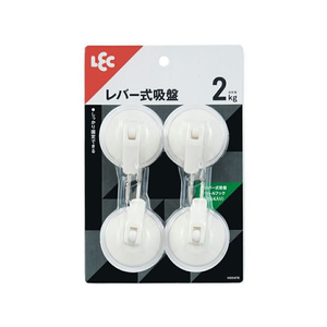 レック レバー式吸盤ツールフック 小 4個入 FC147PA-H00476-イメージ2