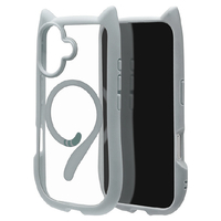 ラスタバナナ iPhone 17用猫耳ケース TPU×PC 磁力充電対応 スモーキーブルー 8912IP5AHPMSBL