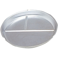 オオイ金属 シルバーアルマイト ランチ皿 丸型(3食)114-A FC147LX-8090800