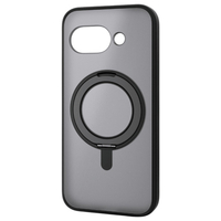 エレコム Google Pixel 9a用ハイブリッドケース MAGKEEP スタンド マットブラック×ブラック PM-P251MAGSTBK