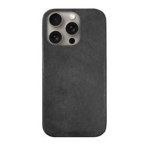 ABBI SIGNATURE iPhone 16 Pro Max用MARGOT イタリアンレザー MagSafe対応バックカバー ブラック ABS27337I16PM-イメージ1