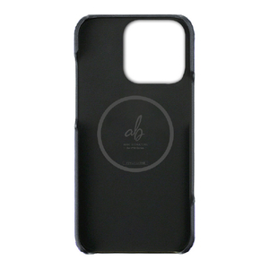 ABBI SIGNATURE iPhone 16 Pro Max用MARGOT イタリアンレザー MagSafe対応バックカバー ブラック ABS27337I16PM-イメージ3