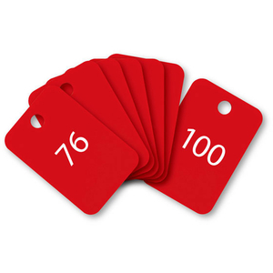 オープン工業 FC87673-BF-57-RD スチロール番号札 角型 76～100 赤