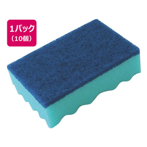 キクロン キクロンプロスポンジたわしハード(10個入)グリーン FCA4440-A-531-イメージ1