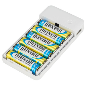 グリーンハウス 乾電池式モバイル充電器 単3形6本 ホワイト GH-BTB36A-WH-イメージ6