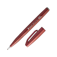 ぺんてる 筆touchサインペン ブラウン F023488SES15C-E