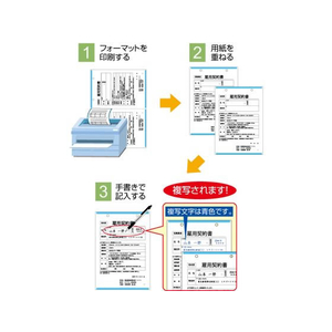 ヒサゴ マルチプリンタ帳票複写 A4 白紙2穴 1200 FC047NT-FSCF2001Z-イメージ2