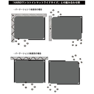 ハリオ商事 ワンコトイレパーテーション L FCE371V-イメージ6