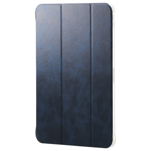 エレコム 11インチiPad Pro(M4)用フラップケース 薄型軽量 背面クリア 2アングル ネイビー TB-A25PMWVNV-イメージ1