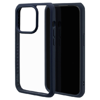 ラスタバナナ iPhone 15 Pro用ハイブリッドケース TPU×アクリル ネイビー×クリア 7688IP361PHB