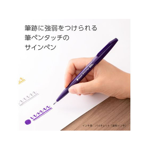 ぺんてる 筆touchサインペン バイオレット F023493-SES15C-V-イメージ2