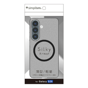 トリニティ Galaxy S26用 [Silky Armor] マグネット吸着式アクセサリー対応 シルキータッチケース マットクリアブラック TR-GA26S-SA-CLBK-イメージ1
