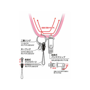 ソニック 多機能ロングストラップ 120cm 青 F867853-NF-972-B-イメージ2