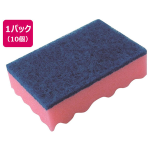キクロン キクロンプロスポンジたわしハード(10個入)ピンク FCA4441-A-530-イメージ1