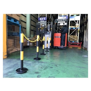 トラスコ中山 やわらかゴムポール 黄 88cm アンカー穴10mm付 屋内型 60880 FC047GY-2072141-イメージ4