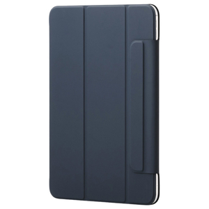 エレコム 11インチiPad Pro(M4)用フラップケース 超薄型 マグネット着脱 スリープ対応 ネイビー TB-A25PMWVPF2NV-イメージ1