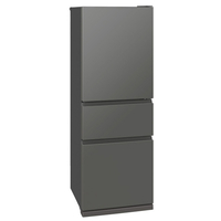 MITSUBISHI マットアンバーグレー　3ドア冷蔵庫左開き330L 三菱 MR-CX33ML-H 【左開き】330L 3ドア冷蔵庫 マットアンバーグレー