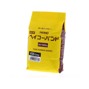 ヘイコー わごむ ヘイコ-バンド 500g #25 3ミリ 1袋 FC394SE-003400132-イメージ1