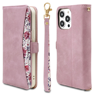 ラスタバナナ 7239IP267PBO iPhone 14 Pro Max用花柄手帳型ケース