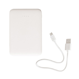 インプリンク Type-C1ポート/USB2ポート 超薄型モバイルバッテリー 5000mAh 30cm ホワイト IML1C2U5002WH-イメージ1