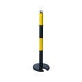 トラスコ中山 やわらかゴムポール 黄・黒 88cm アンカー穴10mm付 屋内型 60880 FC048GY-2072142