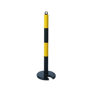 トラスコ中山 やわらかゴムポール 黄・黒 88cm アンカー穴10mm付 屋内型 60880 FC048GY-2072142-イメージ1
