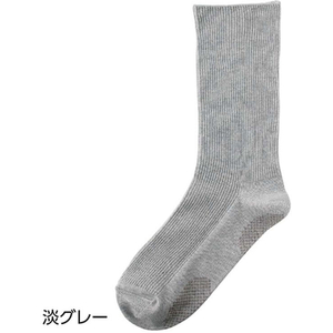 ケアファッション 紳士足首ゆったりスベリ止ソックス 淡グレー24～26cm FCF549J-65-8987-99-イメージ2