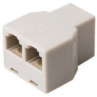 ミヨシ 6極4芯対応 電話機コード分配アダプタ ケーブル接続タイプ ホワイト DA-41/WH