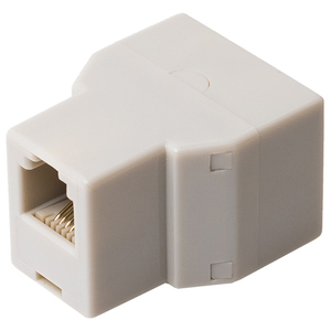 ミヨシ 6極4芯対応 電話機コード分配アダプタ ケーブル接続タイプ ホワイト DA-41/WH-イメージ2