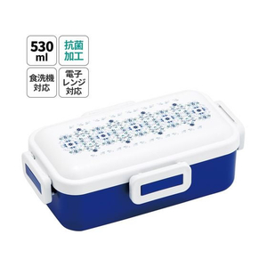 スケーター 抗菌ふわっと弁当箱 天平文様夢幻濃青 530ml FC435PS-PFLB6AG-イメージ1