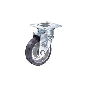 ハンマーキャスター J型自在　SP付　ゴム車B入り125mm 413J-RBB125-BAR01-イメージ1