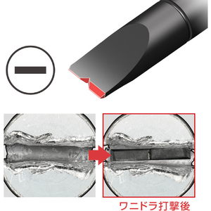 兼古製作所 グリップドライバー　ビスブレーカードライバー　ワニドラ　刃先－６×軸長１００ｍｍ　全長２１９ｍｍ アネックス ビスブレーカードライバー ワニドラ 3980-6-100-イメージ3