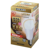 アイリスオーヤマ LED電球 E26口金 全光束1520lm(16．5W一般電球タイプ) 電球色相当 LDA17L-G/W/D-10V1