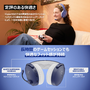 HyperX HyperX Cloud Jet デュアルワイヤレスゲーミングヘッドセット ライトブルー AM7A0AA-イメージ11