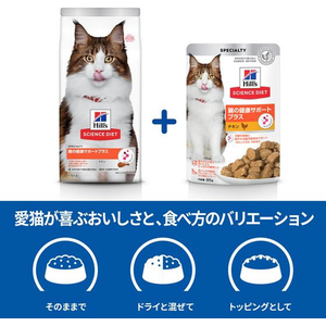 日本ヒルズ・コルゲート サイエンス・ダイエット 猫用 腸の健康サポートプラス チキン パウチ 85g FCE971X-イメージ4