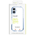 トリニティ iPhone 17用[LIGHT SHIELD Solid] 超精密設計 衝撃吸収 ハイブリッドクリアケース クリア×ネイビー TR-IP25M2-LDSL-CLNV