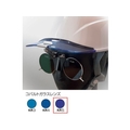 TOA BOJIN/ひさし有りヘルメット取付遮光めがね 383BL KR5 FC372VR-6191049