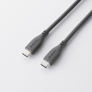 エレコム USB2．0ケーブル(USB Type-C(TM) - USB Type-C/240W/なめらか) グレー MPA-CCPESS05GY-イメージ1