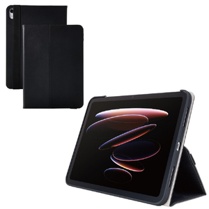エレコム iPad(A16) iPad (第10世代 2022年モデル)用フラップケース 衝撃ガード ベルト付 2アングル 軽量 ブラック TB-A25RPLF2BK-イメージ2