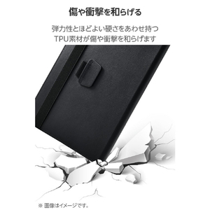 エレコム iPad(A16) iPad (第10世代 2022年モデル)用フラップケース 衝撃ガード ベルト付 2アングル 軽量 ブラック TB-A25RPLF2BK-イメージ4