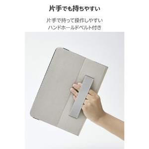 エレコム iPad(A16) iPad (第10世代 2022年モデル)用フラップケース 衝撃ガード ベルト付 2アングル 軽量 ブラック TB-A25RPLF2BK-イメージ6