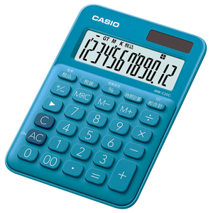 カシオ カラフル電卓 レイクブルー MW-C20C-BU-N-イメージ2