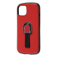 レイアウト iPhone 13用耐衝撃ケース ProCa + TailRing レッド RT-P31AC5/R