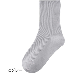ケアファッション 婦人足首ゆったりスベリ止ソックス 淡グレー22～24cm FCF551J-65-8988-40-イメージ2
