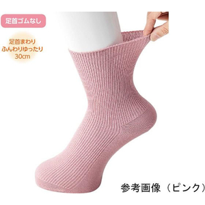 ケアファッション 婦人足首ゆったりスベリ止ソックス 淡グレー22～24cm FCF551J-65-8988-40-イメージ3