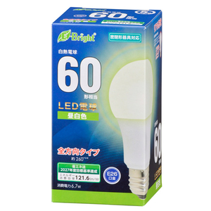 オーム電機 LED電球 E26口金 全光束815lm(6．7W一般電球タイプ) 昼白色相当 LDA7N-G AG27-イメージ1
