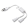 サンワサプライ ACアダプタ専用電源延長コード（2分岐・2P・2個口） ホワイト TAP-EX2WN