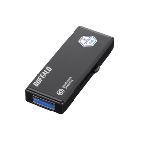 バッファロー 抗ウイルス抗菌 ハードウェア暗号化 USBメモリー(8GB) ブラック RUF3-HSLVB8G-イメージ2