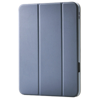 エレコム iPad(A16) フラップケース 衝撃吸収 Pencil収納 スリープ対応 ブルーグレー TB-A25RSABG