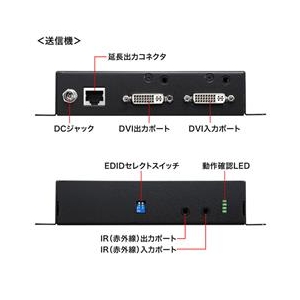 サンワサプライ PoE対応DVIエクステンダー(セットモデル) VGA-EXDVPOE-イメージ2